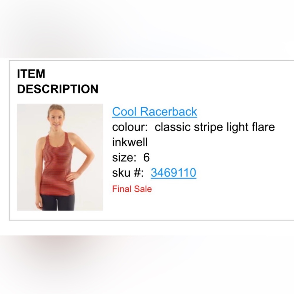Lululemon Cool Racerback - Picture 7 of 7